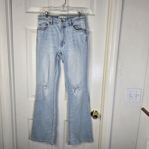 Daze‎ Tough Love Women's Light Blue Distressed Jeans 27